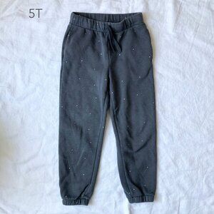 🪴5/$30 H&M 5T Dark Grey Sparkle Polka Dots Sweatpants